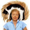 Кошки и котята Кошка спит на волосах аватар