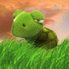 Крокодилы, лягушки, змеи, черепахи Черепашка в зеленой траве на солнце аватар