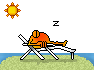 Лето Смайлик уснул у моря на солнцепеке аватар