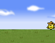 Лето Смайлик на поле играет в бумеранг аватар