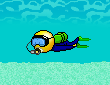 Лето Смайлик плавает под водой аватар