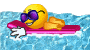Лето Плавание на надувном матрасе аватар