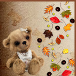 Листья, листва, трава Медвежонок на фоне осенних листьев аватар