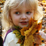 Листья, листва, трава Девочка с охапкой осенних листьев аватар