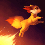 Лисы и волки Огненный лисенок летит аватар