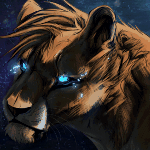 Львы, тигры, пантеры Молодой лев с голубыми глазами, художник darthmischee аватар