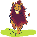 Львы, тигры, пантеры Лев на травке аватар