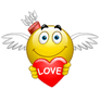 Любовь, люблю, целую Ангел любви с сердечком аватар