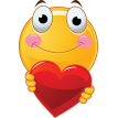 Любовь, люблю, целую Смайлик С Сердцем аватар