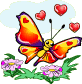 Любовь, люблю, целую Бабочка влюблена аватар