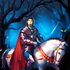 История и повседневность Рыцарь в красном плаще на белом коне в сумрачном лесу аватар