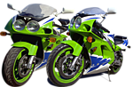 Машины, техника Мотоцикл зеленый аватар