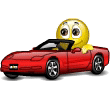 Машины, техника Смайлик в красном авто cars аватар