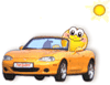 Машины, техника Смайлик на желтой машинке аватар