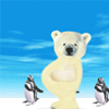 Медведи Белый мишка танцует летку-еньку с пингвинами аватар