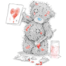 Медведи Мишка изобразил на листе краской сердце аватар