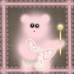 Медведи Мишка со свечой и бабочкой аватар