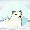 Медведи Белый медведь нарисован в круге аватар