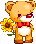 Медведи Мишутка с цветочком аватар