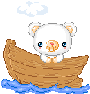 Медведи Мишка плявет на лодке аватар