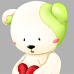 Медведи Грустный мишка с сердечком аватар