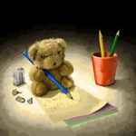 Медведи Мишка рисует аватар