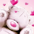 Медведи Влюбленный мишка с розовыми сердечками аватар