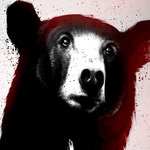 Медведи Нарисованный черный медведь аватар