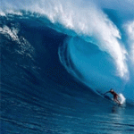 Море Огромная волна над серфингистом аватар