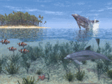 Море Дельфины плещутся в воде аватар