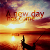 Море A new day has come (рыбак в море на рассвете) аватар
