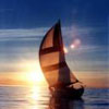 Море Парусник в море на закате солнца аватар