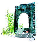 Море Затопленное здание с арками и растущие водоросли аватар
