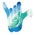 Море Ладонь руки с изображением морской волны аватар