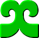 Алфавит, буквы, цыфры Зеленый алфавит. X аватар