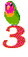 Алфавит, буквы, цыфры 3. Цифры с попугаем аватар