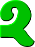 Алфавит, буквы, цыфры Зеленый алфавит. Q аватар
