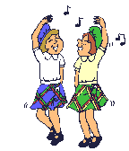 Музыка и танцы Девочки танцуют в клетчатых юбочках аватар