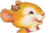 Мышки, хомяки Мышка с цветком в прическе аватар