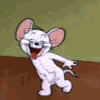 Мышки, хомяки Белый мышонок танцует аватар