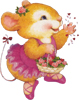 Мышки, хомяки Мышка с корзиной цветов аватар