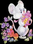 Мышки, хомяки Мышка с цветами и среди цветов аватар