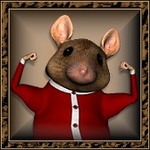 Мышки, хомяки Портрет смешного мышонка в красной кофте аватар