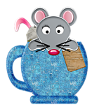 Мышки, хомяки Мышка с красным носиком в кружке аватар