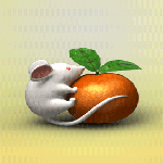 Мышки, хомяки Мышка на яблочке аватар