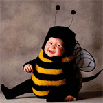 Насекомые, жучки, паучки Ребёнок в костюме пчелы аватар