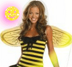 Насекомые, жучки, паучки Девушка в костюме пчелки и смайлик аватар