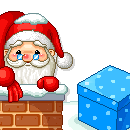 Новый год и Рождество Санта десантирует подарки аватар