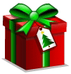 Новый год и Рождество Большая коробка с новогодним подарком красная аватар