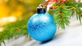 Новый год и Рождество Голубой шарик на елочке аватар